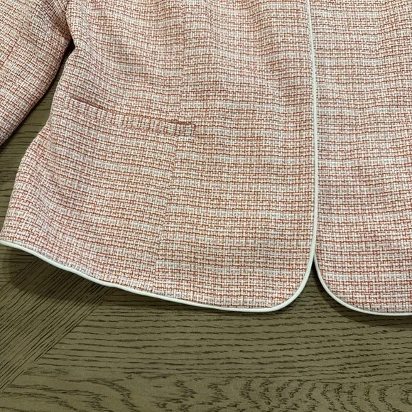 Kasper Collarless 3/4 Sleeve Blazer - Women's Stylish Jacket Size 12 - Picture 6 of 7